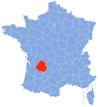 Carte Dordogne en France