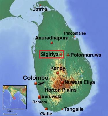Carte Sri Lanka - Sigiriya