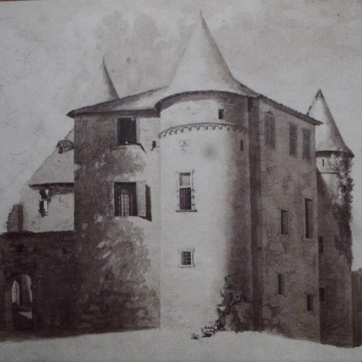 Chateau de Pupetieres avant 1830 - Dessin attribué à Stéphanie de Virieu