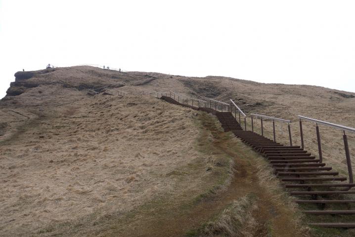 Escalier menant au belvédère au dessus de Skogafoss