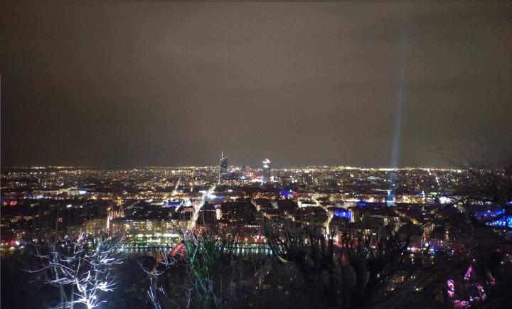 Lyon - Fête des lumières 2018 - Vue sur la ville depuis Fourvière