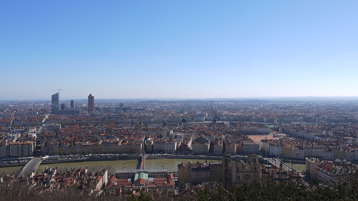 Panorama sur Lyon vu de Fourviere