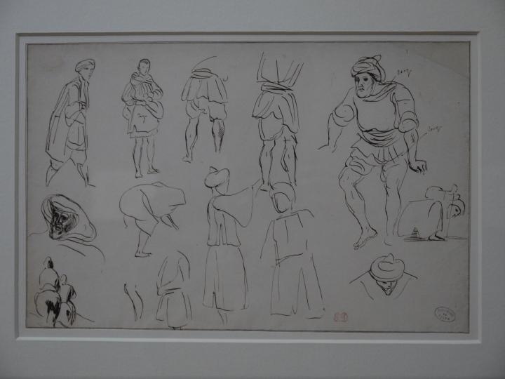 Musee de Grenoble - De Delacroix à Gauguin - Figures Marocaines - Eugène Delacroix (étude de costumes)