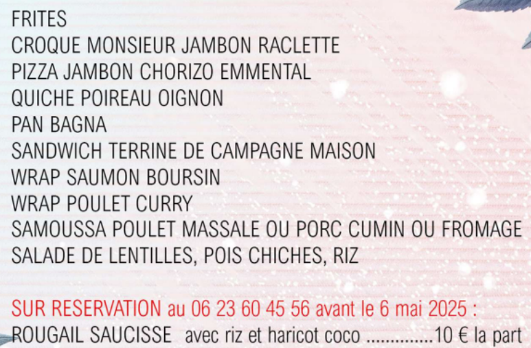 Les fourneaux de Cécile - Menu